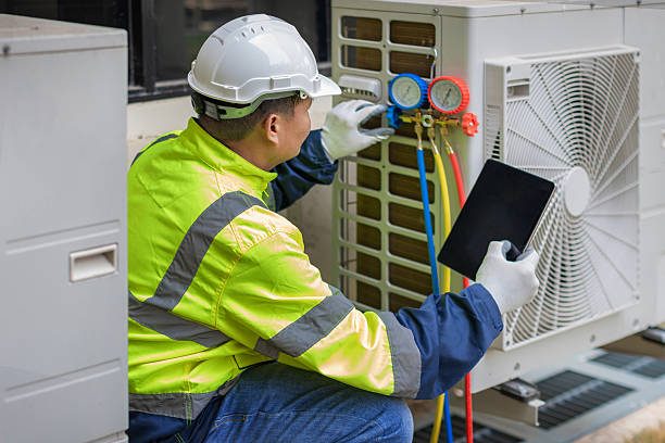 Professional Air Duct Cleaning technician working in Topanga, CA